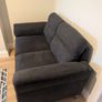 2-Seater Charcoal Grey Fabric Sofa Image 2