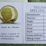 24Ct Gold Coin Padraig  Pearse commemorative gold coin issued by Gibraltar with Queen Elizabeth II obverse Image 4
