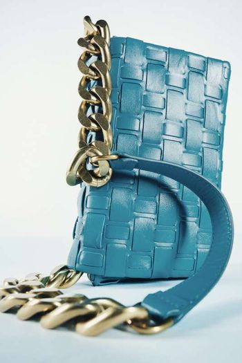 Zara Leather Shoulder Bag With Chain
