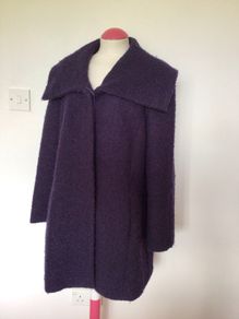 ALFANI Ladies Purple wool blend short coat US Size 14 Size Uk 18 includes postage