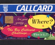 1996 Ireland 10 unit Callcard Collectors fair called "The Big Callcard Challenge" (Gemplus GEM1) Call Card Used. Telecom Eireann card number 1116
