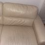 Cream Leather 4-Seater Sofa Image 3