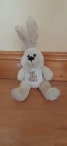 Baby Gift - Rabbit with Hand Stitched Bib