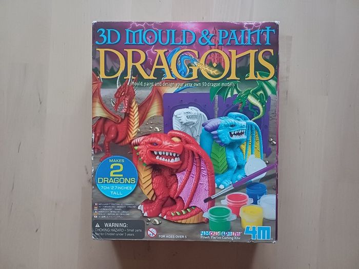 3D Mould & Paint Dragons Fantasy Arts & Crafts Kit NEW