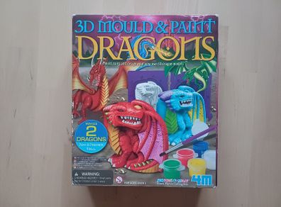 3D Mould & Paint Dragons Fantasy Arts & Crafts Kit NEW