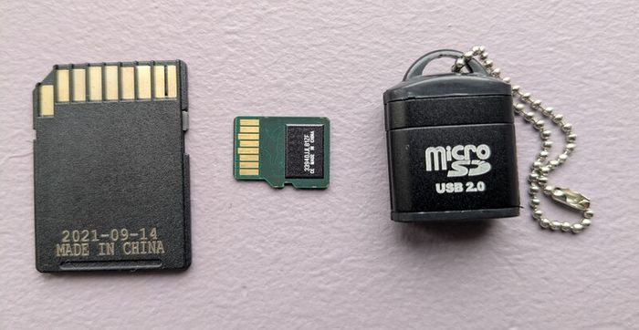 1.5TB SanDisk micro SD card + SD adapter + USB Micro SD Card Reader