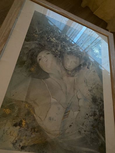Large Framed Romantic Art Print by Franz Heigl
