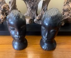 African Tribal Art Pair of Busts