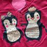 Cute pink long sleeved top for a girl, with penguins, size 116cm (5-6 years) Image 2
