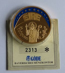 Ireland ECU  Saint Patrick 1993 Gold Plated