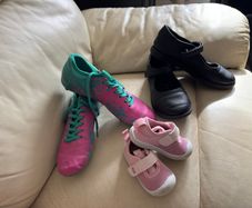 shoes, baby blankets