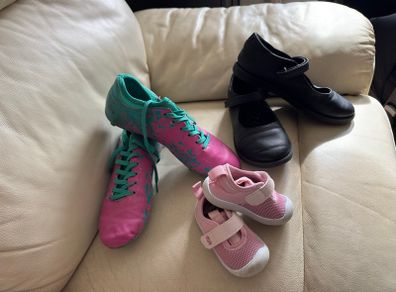 shoes, baby blankets