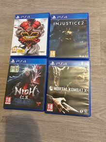 PS4 Game Bundle Street Fighter V Injustice 2 Mortal Kombat X Nioh