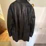 Vintage Italian Leather Coat Matrix Style XXL Image 9