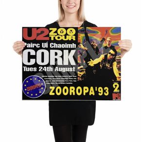 U2 Pairc uI Caoimh 1993 Concert Poster Reproduction A2 Size