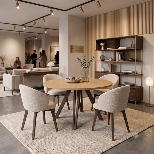 Marco Modern Extendable Round Dining Table 100-140
