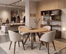 Marco Modern Extendable Round Dining Table 100-140