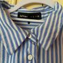 Lefties (Zara Group) Blue & White Stripe Oversize Shirt UK 14 Image 4