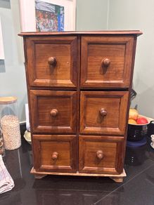 Vintage Wooden Mini Drawer Cabinet
