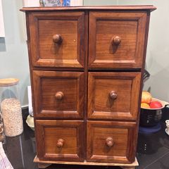 Vintage Wooden Mini Drawer Cabinet