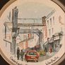 Small vintage John Bellis watercolour painting of Underbank Stockport Image 2