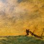 Early Nineteenth Century Shipwreck Scene Oil on Canvas Image 10