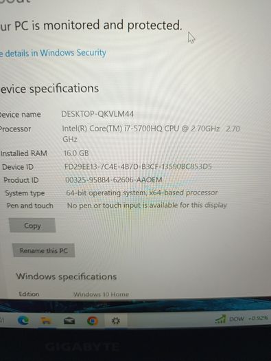 Gigabyte 14'' laptop