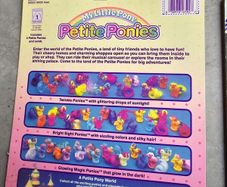 Backcard Petite Ponies HTF MLP G1