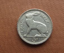 Irish Republic. 1940 Irish Three Pence