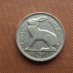 Irish Republic. 1940 Irish Three Pence