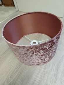 Pink Crushed Velvet Lampshade (Brand New)