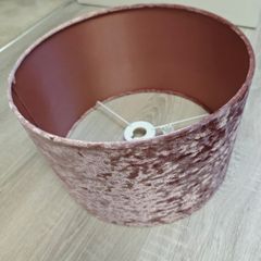 Pink Crushed Velvet Lampshade (Brand New)