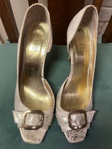 Lodi leather high heel sandals