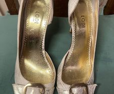 Lodi leather high heel sandals