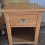 Solid oak double bed frame with matching bedside lockers Image 4