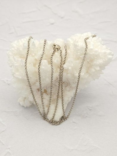 925 Vintage Sterling Silver Long Belcher Chain