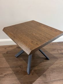 Arno Smoked Oak Square Side Table