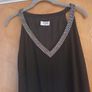 Arruba Long Black  Dress With  A Diamond V- Neckline. S.12.  New.- No Tag. Image 2