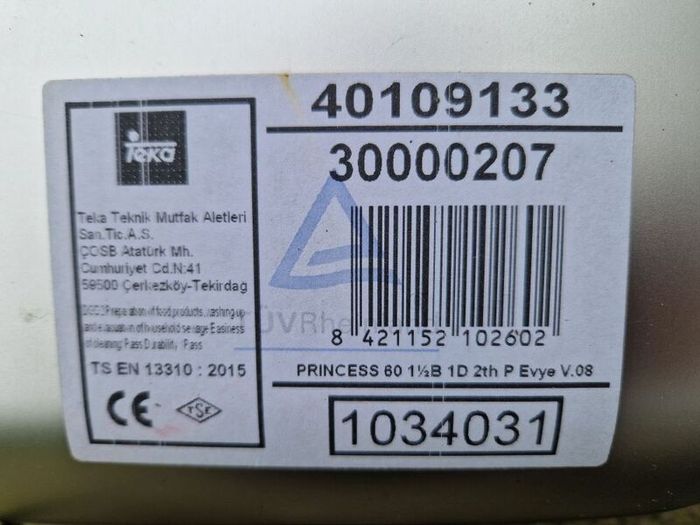 Teka Princess 60 1 1/2 B 1D Stainless Steel Sink