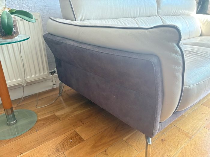 Couch - leather & suede. - like new