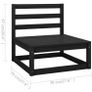 9-piece garden lounge set with cushions solid pine wood Image 5