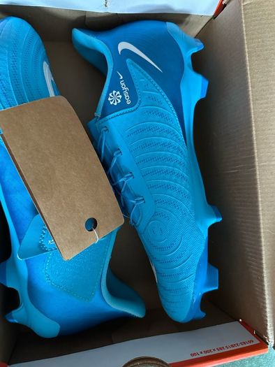 Nike Mens Phantom Gx II Easyon Fgmg Football Boots, Blue Fury White, 7 UK