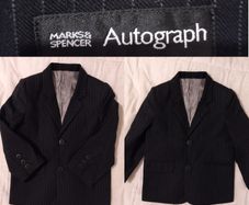 Marks & Spencer Autograph Pinstripe Smart Blazer Suit Jacket, Kids