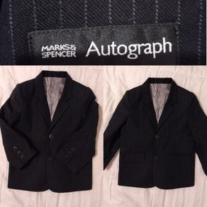 Marks & Spencer Autograph Pinstripe Smart Blazer Suit Jacket, Kids