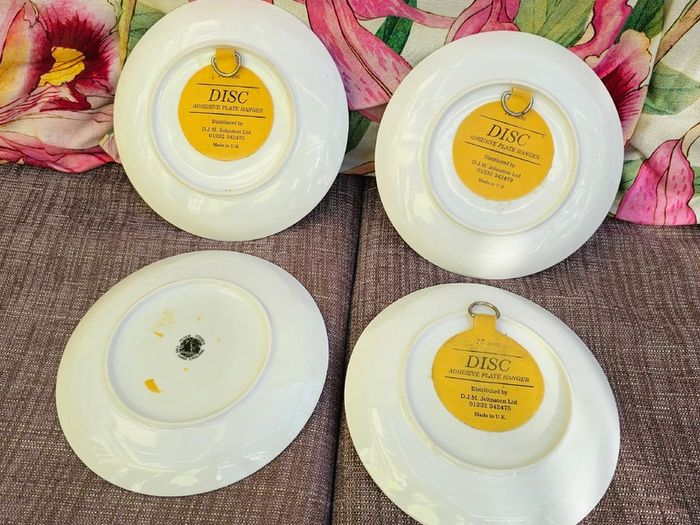 Set of 4 Peter Stanier Fine China Decorative Plates Staffordshire England Rustic Kitchen Still Life