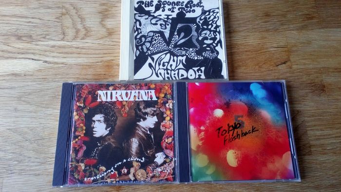 3 Pysche Rock Rare CD Night Shadow 1968 / Little Phil & The Night Shadows Square Root Of Two Plus 6 Bonus Tracks  + Tokyo Flashback 5 Comp + Nirvana Travelling On  Cloud Comp rare Psychedelic/Garage Rock/Fuzz