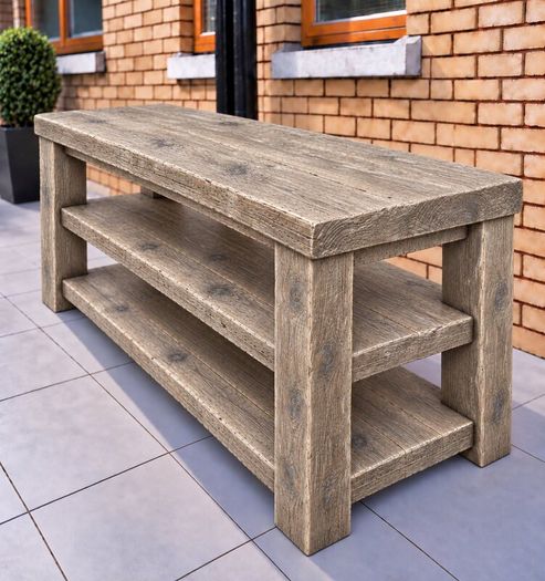 Handmade Aged Driftwood Style Bathroom Vanity Unit