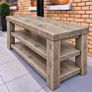 Handmade Aged Driftwood Style Bathroom Vanity Unit Image 2