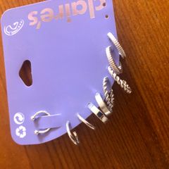 Claires silver earrings