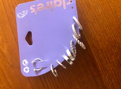 Claires silver earrings